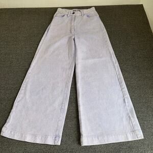 Urban Outfitters Lavender High Rise Baggy Wide Leg Pants Women's Size 25 Cotton